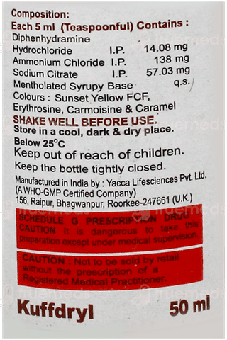 Kuffdryl Syrup 50Ml